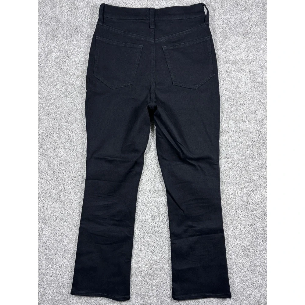 J Crew Womens High Rise Flare Crop Black‎ Jeans Size 25 Denim Pants